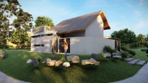 Ilustrasi Desain interior untuk Rumah Minimalis yang Elegan dengan 1 Lantai by kochiro.com