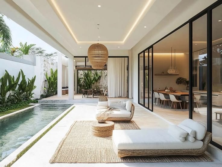 Desain Villa Tropis Modern ala Bali