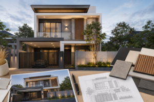 Desain Fasad Modern untuk Rumah Minimalis 2 Lantai